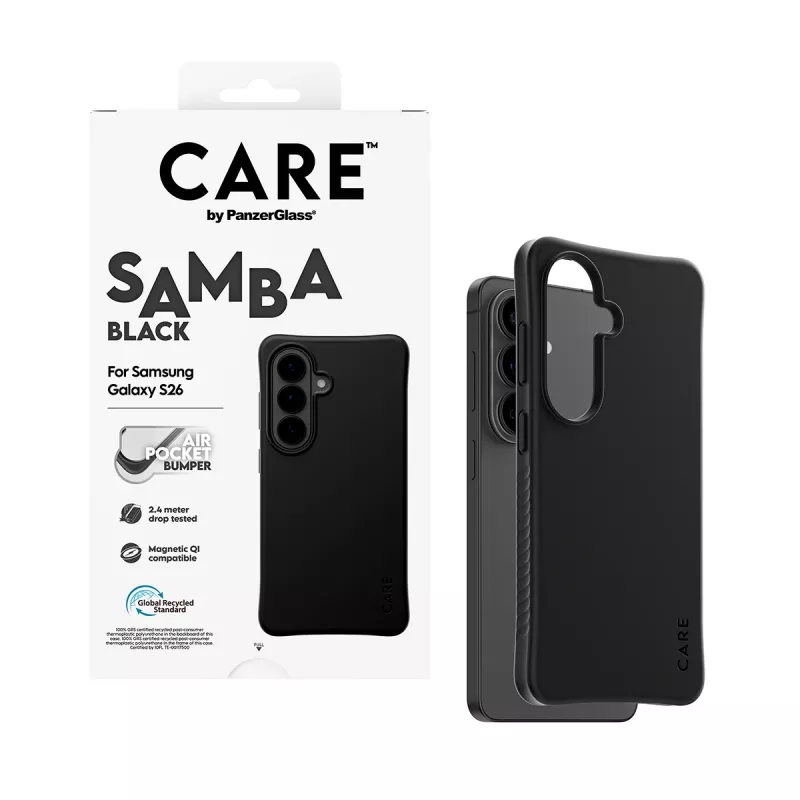 PanzerGlass CARE™ by ® Samba Case negro con Qi Samsung Galaxy S26