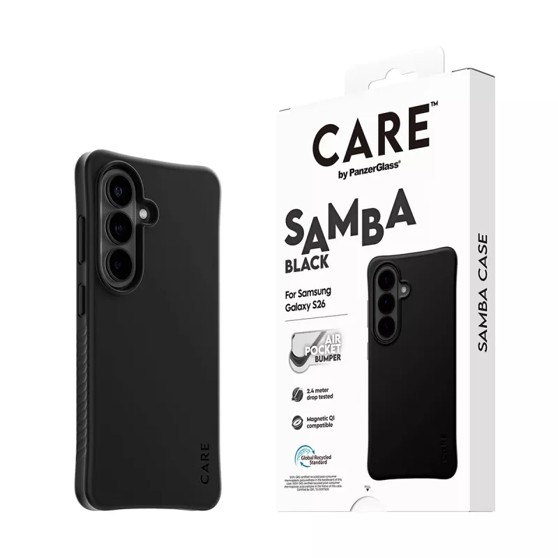 PanzerGlass CARE™ by ® Samba Case negro con Qi Samsung Galaxy S26