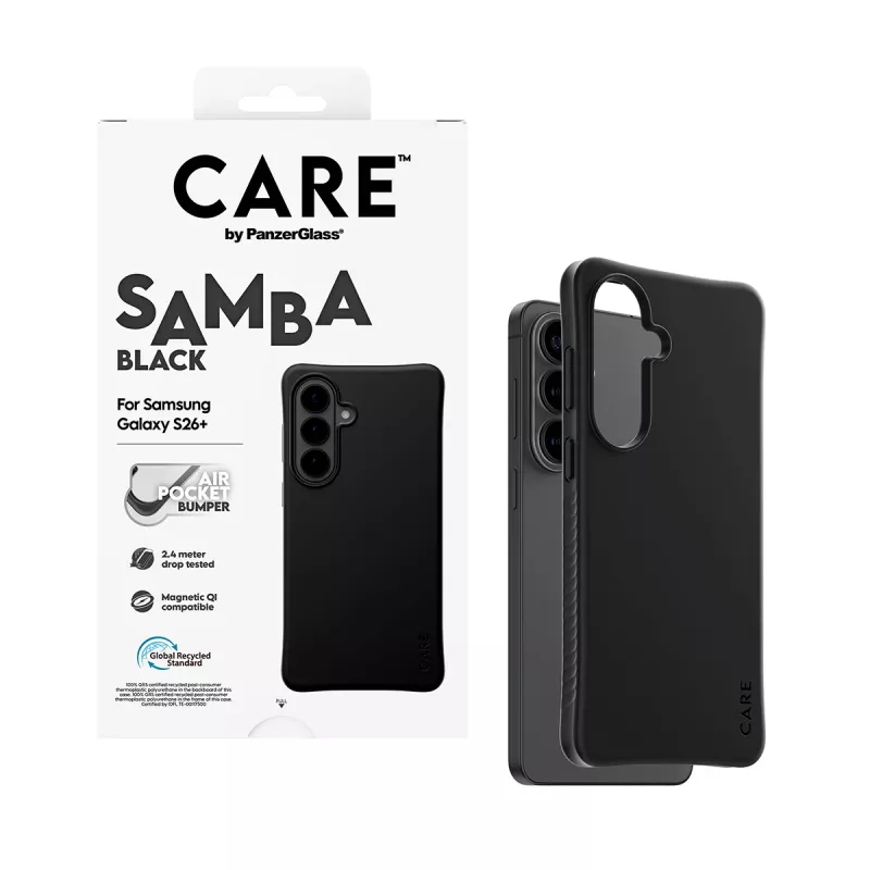 PanzerGlass CARE™ by ® Samba Case negro con Qi Samsung Galaxy S26+