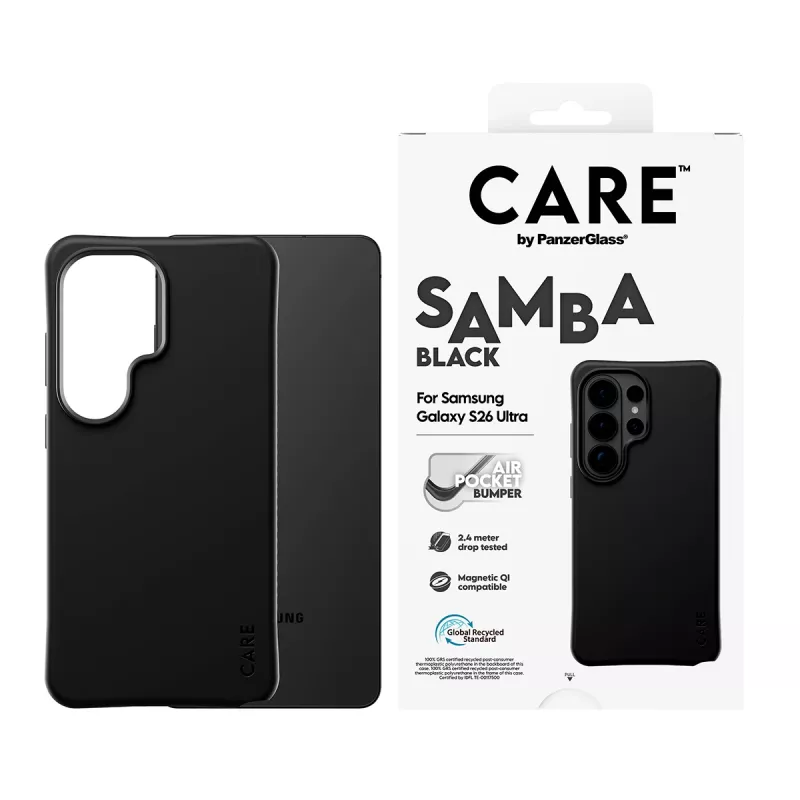 PanzerGlass CARE™ by ® Samba Case negro con Qi Samsung Galaxy S26 Ultra