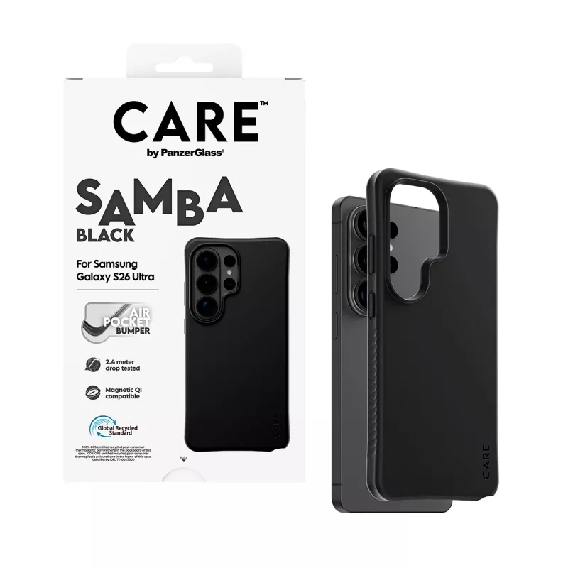PanzerGlass CARE™ by ® Samba Case negro con Qi Samsung Galaxy S26 Ultra