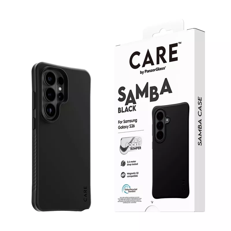 PanzerGlass CARE™ by ® Samba Case negro con Qi Samsung Galaxy S26 Ultra