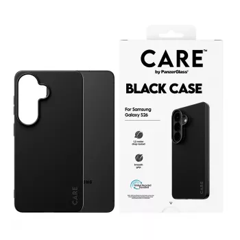 Funda protectora de TPU PanzerGlass CARE™ para Samsung Galaxy S26 – negro