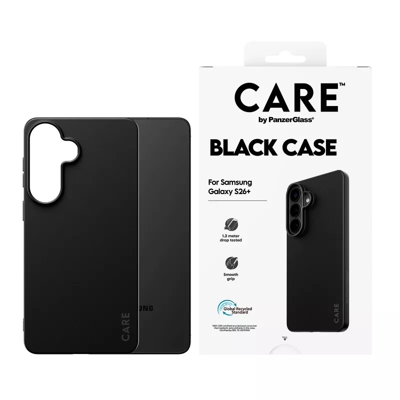 Funda de TPU para Samsung Galaxy S26+ de PanzerGlass CARE™ – negro