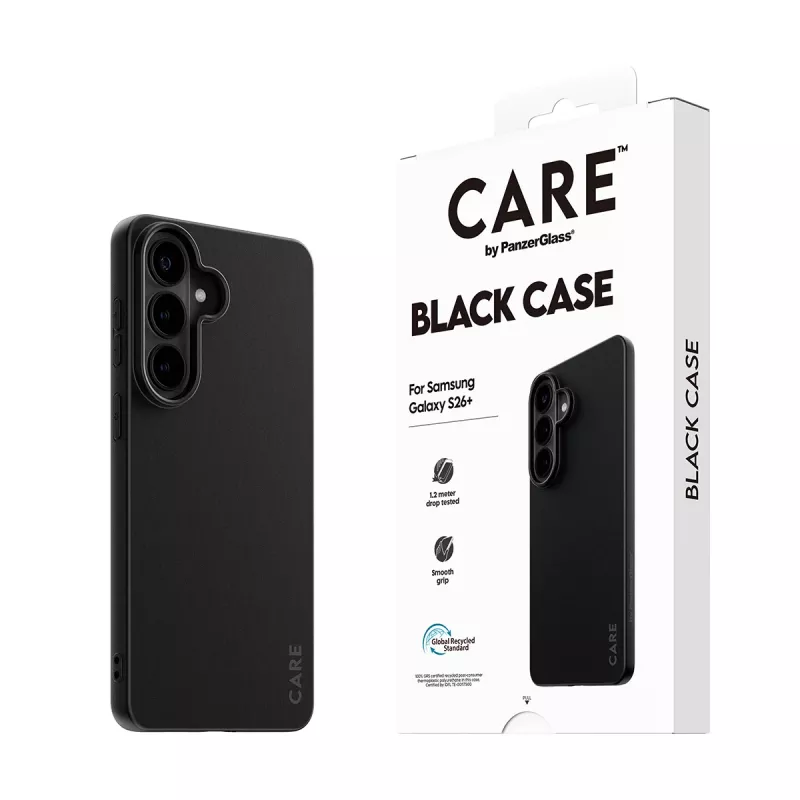 Funda de TPU para Samsung Galaxy S26+ de PanzerGlass CARE™ – negro