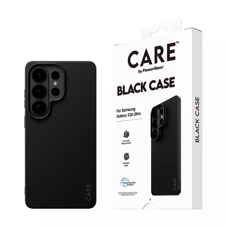 Funda de TPU PanzerGlass CARE™ para Samsung Galaxy S26 Ultra — negro