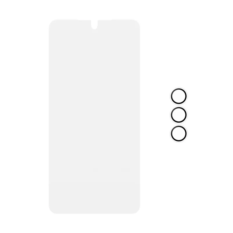 Pack de protección de pantalla PanzerGlass para Samsung Galaxy S26 — Hoops 2 en 1 Ultra-Wide Fit, cristal templado + capas de PET/silicona