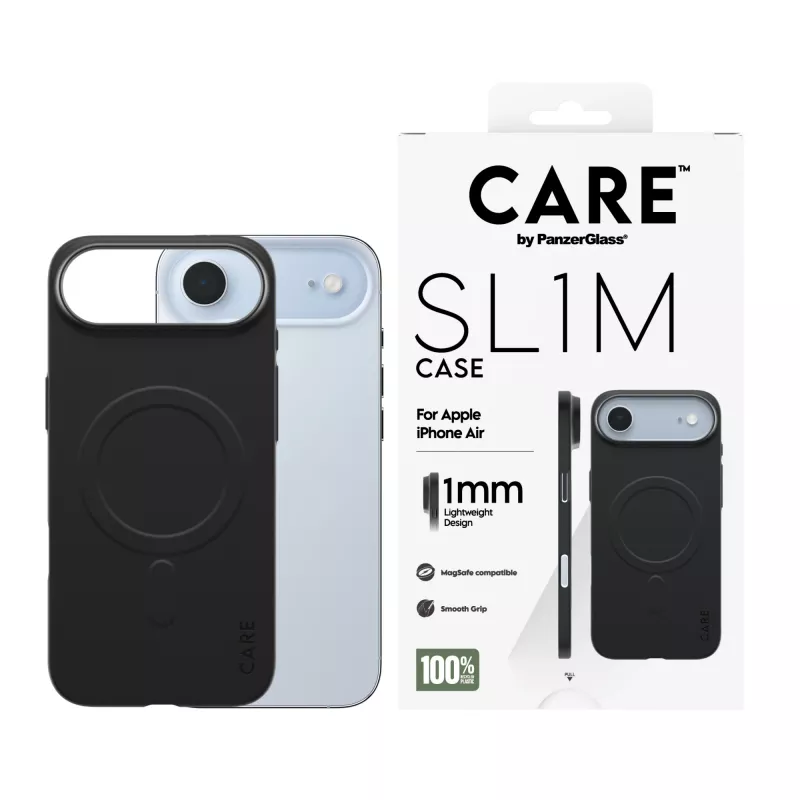 Funda protectora PanzerGlass CARE SL1M con MagSafe para Apple iPhone Air, negro