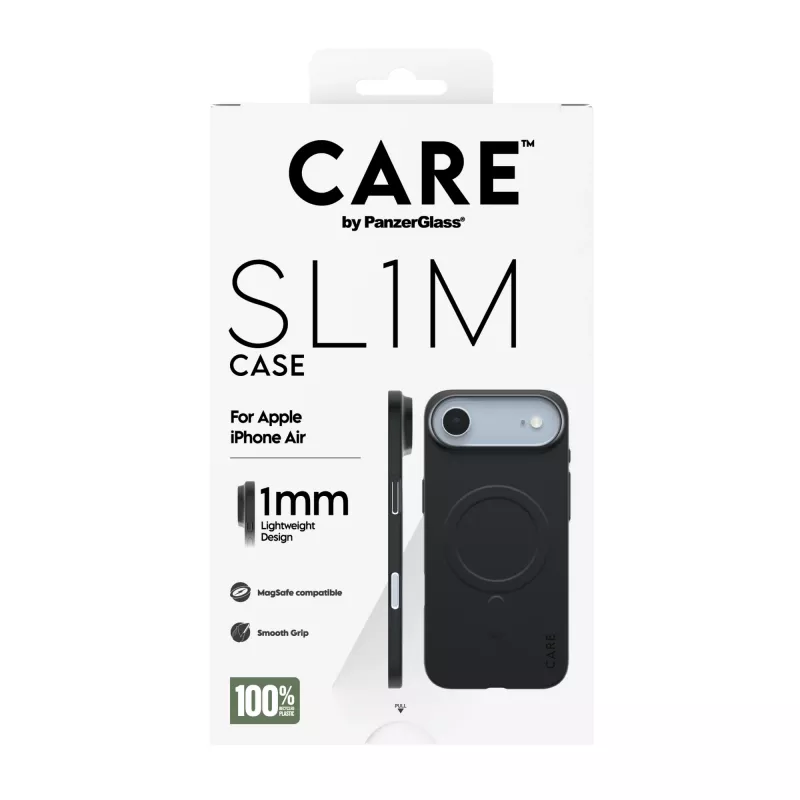 Funda protectora PanzerGlass CARE SL1M con MagSafe para Apple iPhone Air, negro