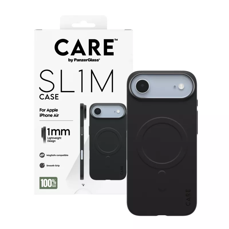Funda protectora PanzerGlass CARE SL1M con MagSafe para Apple iPhone Air, negro