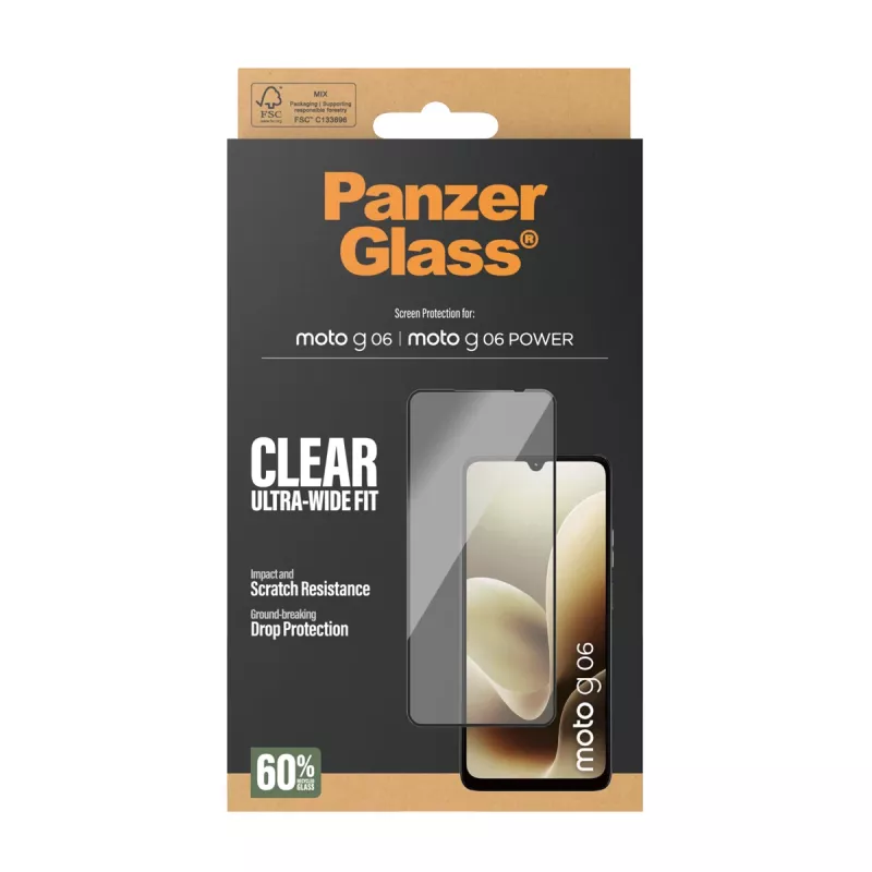 Protector de pantalla PanzerGlass® Motorola Moto G06 | Moto G06 POWER | Ultra-Wide Fit