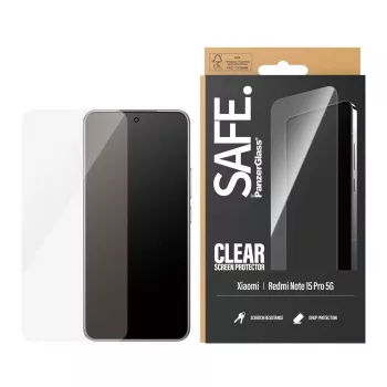 Protector de pantalla PanzerGlass SAFE. by ® Xiaomi Redmi Note 15 Pro 5G | Ultra-Wide Fit