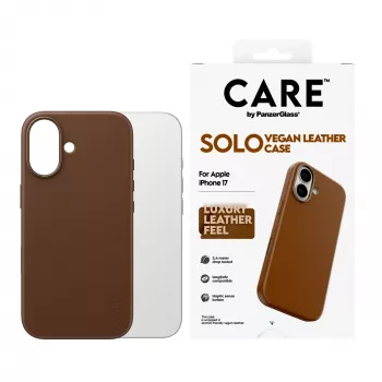 Funda protectora PanzerGlass CARE Solo para iPhone 17, marrón