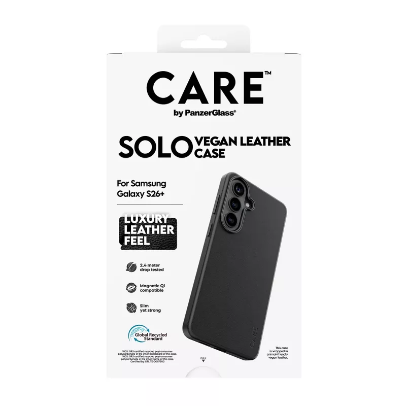 Funda protectora PanzerGlass CARE Solo Case para Samsung Galaxy S26+ – negro, compatible con Galaxy S26+