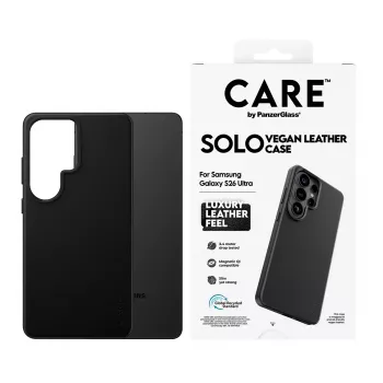 Funda PanzerGlass CARE Solo para Samsung Galaxy S26 Ultra, negro, compatible con Qi