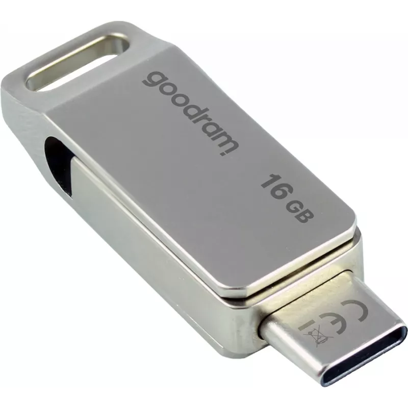 Goodram ODA3 unidad flash USB 16 GB USB Type-A / USB Type-C 3.2 Gen 1 (3.1 Gen 1) plateada
