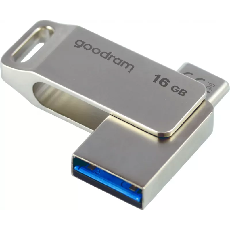 Goodram ODA3 unidad flash USB 16 GB USB Type-A / USB Type-C 3.2 Gen 1 (3.1 Gen 1) plateada