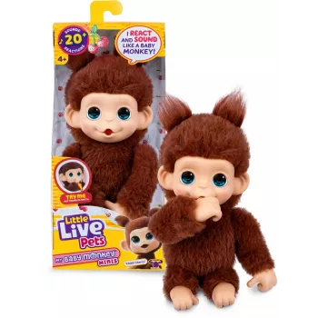 Moose Toys Little Live Pets My Baby Monkey 'Chikki Cherry', niño/niña, 2 año(s), con sonido