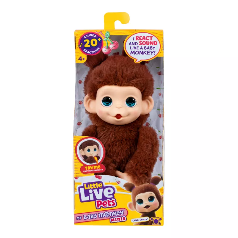 Moose Toys Little Live Pets My Baby Monkey 'Chikki Cherry', niño/niña, 2 año(s), con sonido