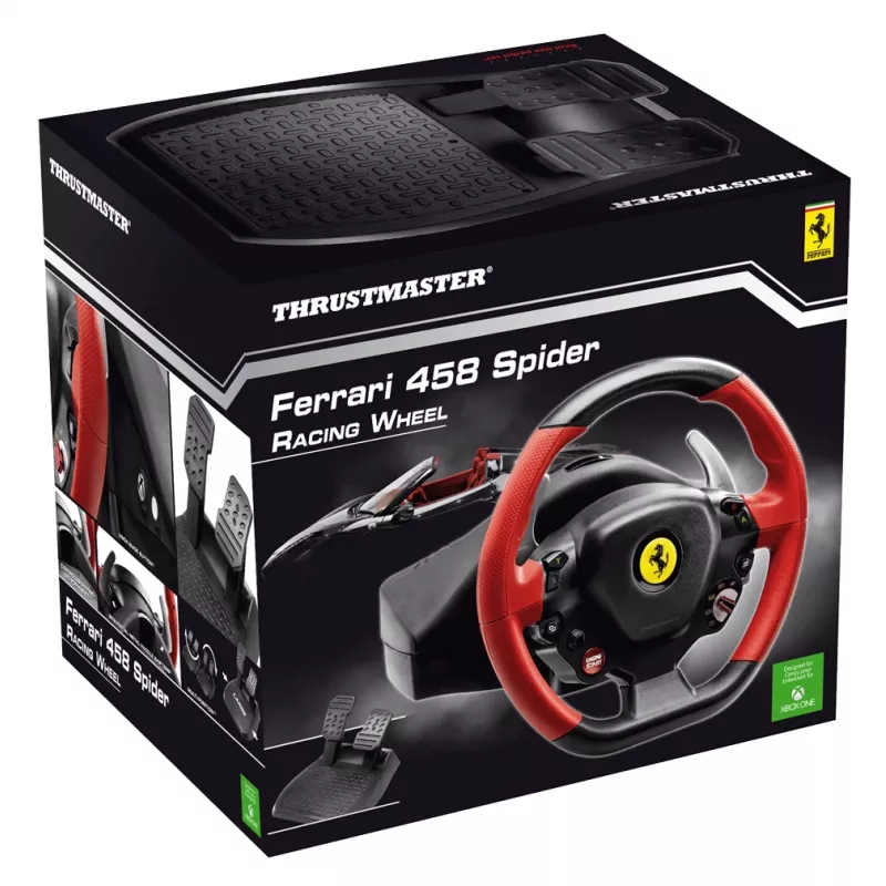 Thrustmaster Ferrari 458 Spider negro, rojo USB volante + pedales Xbox One
