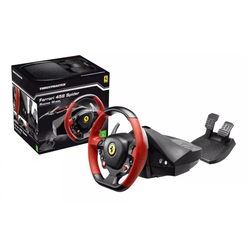 Thrustmaster Ferrari 458 Spider negro, rojo USB volante + pedales Xbox One