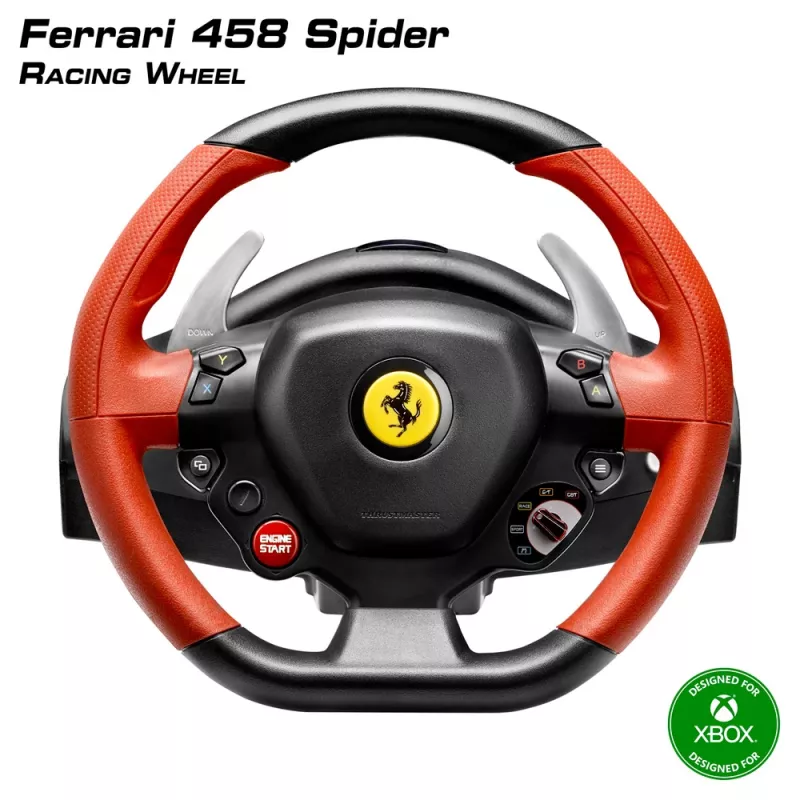 Thrustmaster Ferrari 458 Spider negro, rojo USB volante + pedales Xbox One