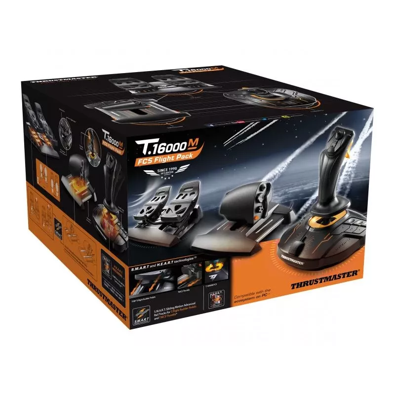 Thrustmaster T-16000M FCS Flight Pack negro USB joystick analógico/digital MAC, PC