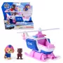 PAW Patrol: Search & Rescue, helicóptero de rescate de Skye con 2 figuras, helicóptero de juguete con función de retroceso, juguete para niños y niñas a partir de 3 años
