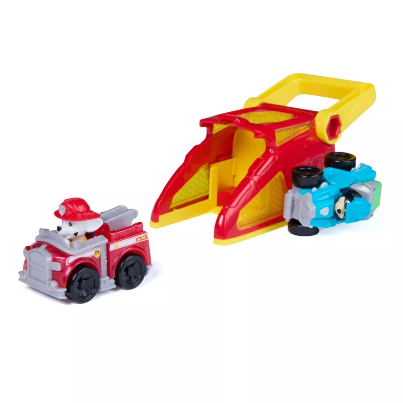 PAW Patrol Marshall Pup Squad Launchers con vehículo de Rex pack de 2, juguete para niños y niñas a partir de 3 años