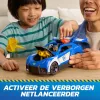 PAW Patrol: Search & Rescue, Chase Launch 'N' Rescue Cruiser con figura y 2 proyectiles, luces, sonidos y lanzador oculto, juguete para niños y niñas a partir de 3 años