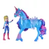 Unicorn Academy, Train & Glow Light-up River unicornio con Isabel, idea de regalo de Pascua, muñecas y unicornio de juguete para niñas, incluye 3 accesorios de entrenamiento