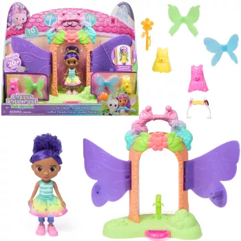 Gabby's Dollhouse Fairylandia, Fairy Magic Reveal set de juego con función de transformación y accesorios de casa de muñecas, juguete para niñas y niños a partir de 3 años