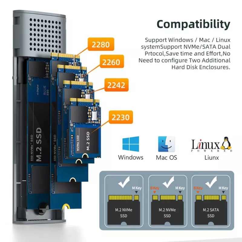 CoreParts MSUB3304 carcasa de almacenamiento carcasa HDD/SSD negra