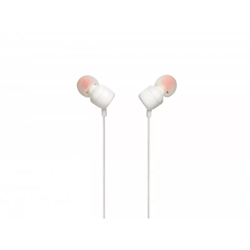 JBL Tune 110 WHITE, Con cable, 20 - 20000 Hz, Música, Auriculares, Blanco
