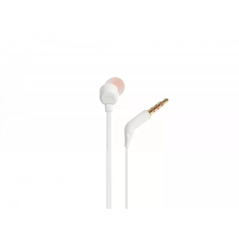 JBL Tune 110 WHITE, Con cable, 20 - 20000 Hz, Música, Auriculares, Blanco