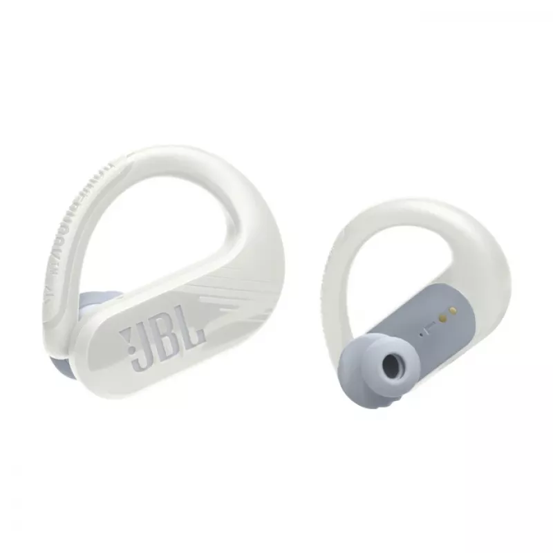 JBL Endurance PEAK 3 Auriculares True Wireless Stereo (TWS) Gancho de oreja Llamadas/Música/Deporte/Uso diario USB Type-C Bluetooth Base de carga Blanco