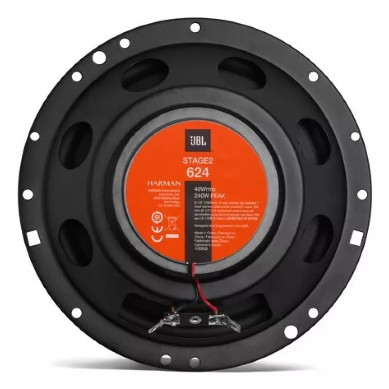 JBL Stage2 624 Altavoces para coche redondos 2 vías 240 W 2 unidades