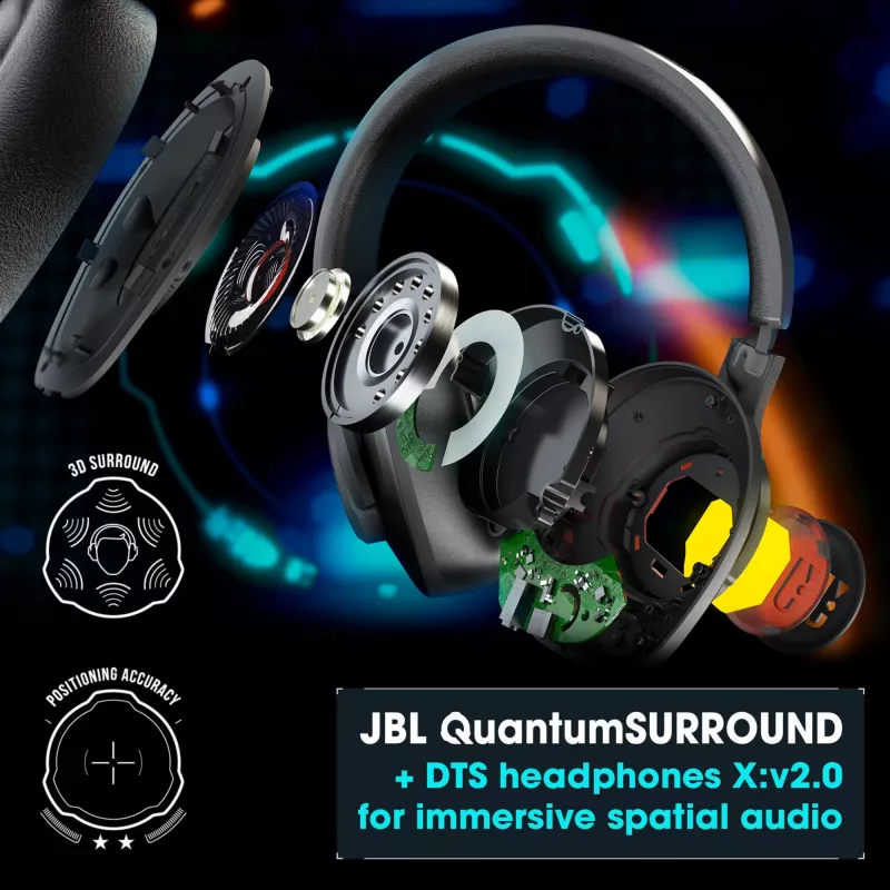 JBL Quantum 400 negro, con cable, gaming, 20 - 20000 Hz, 248 g, auriculares, negro