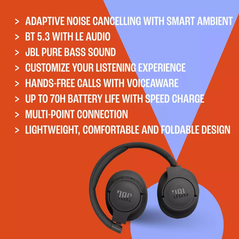 JBL Tune 770NC auriculares inalámbricos y con cable de diadema llamadas/música USB Type-C Bluetooth blanco