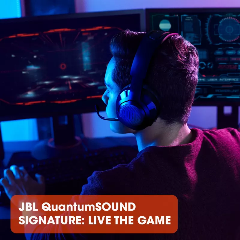 JBL Quantum 350 negro, inalámbricos, gaming, 20 - 20000 Hz, 247 g, auriculares, negro