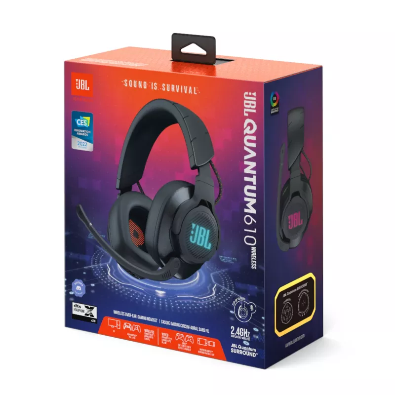 JBL Quantum 610 auriculares inalámbricos con cable e inalámbricos de diadema gaming USB Type-C negro