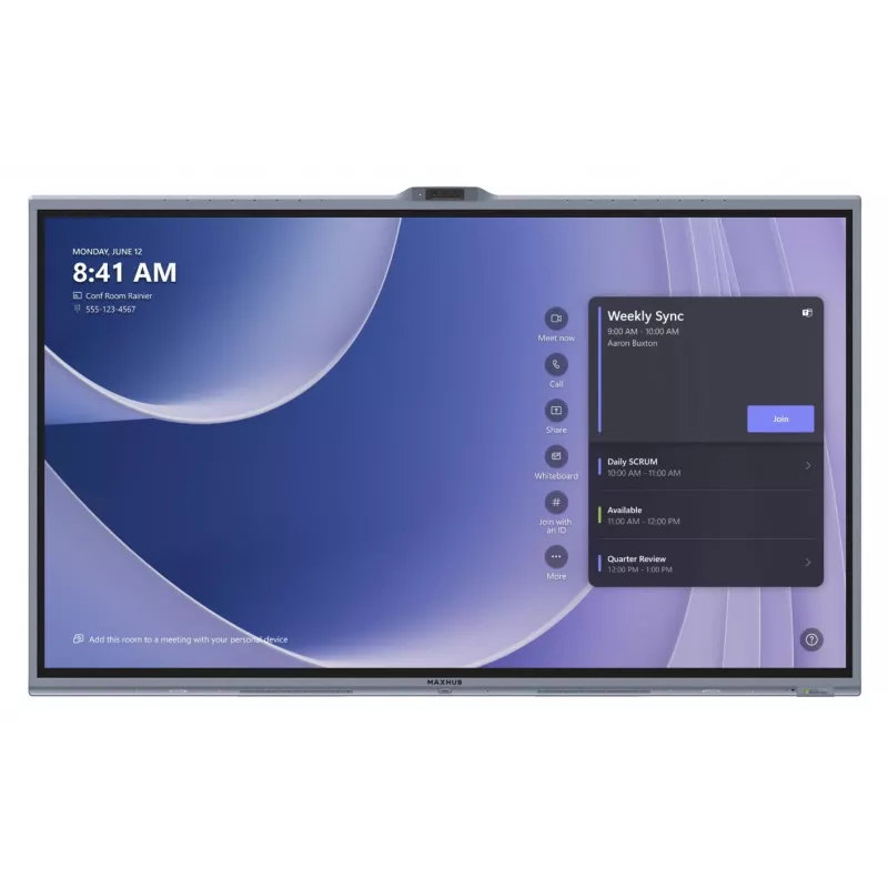 MAXHUB XBoard V7 Serie V655T pantalla táctil interactiva Microsoft Teams Rooms de 65