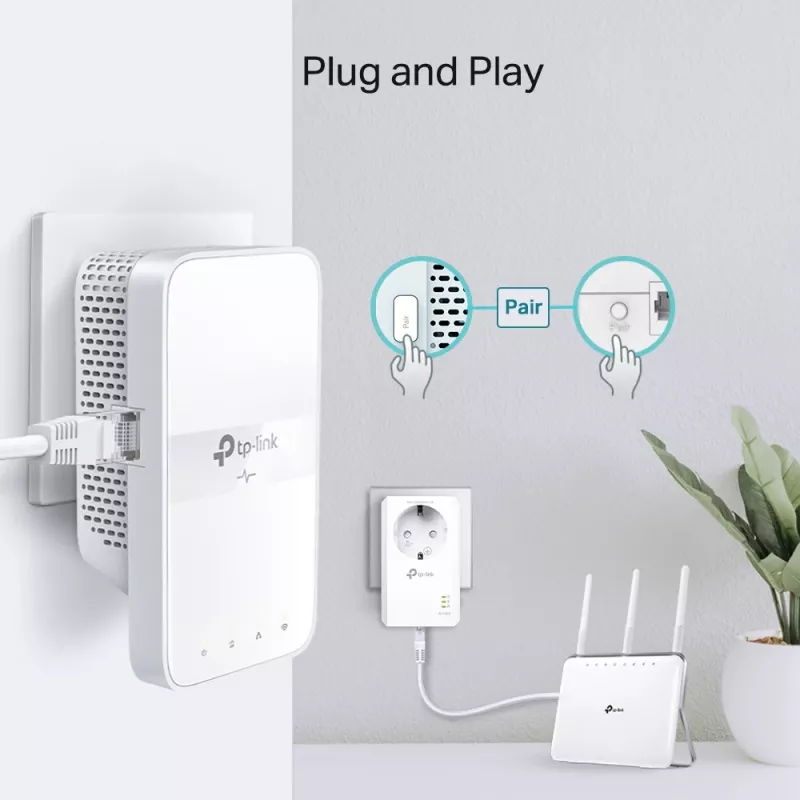 TP-Link TL-WPA7617 KIT 1200 Mbit/s Ethernet LAN Wi-Fi blanco 2 uds.