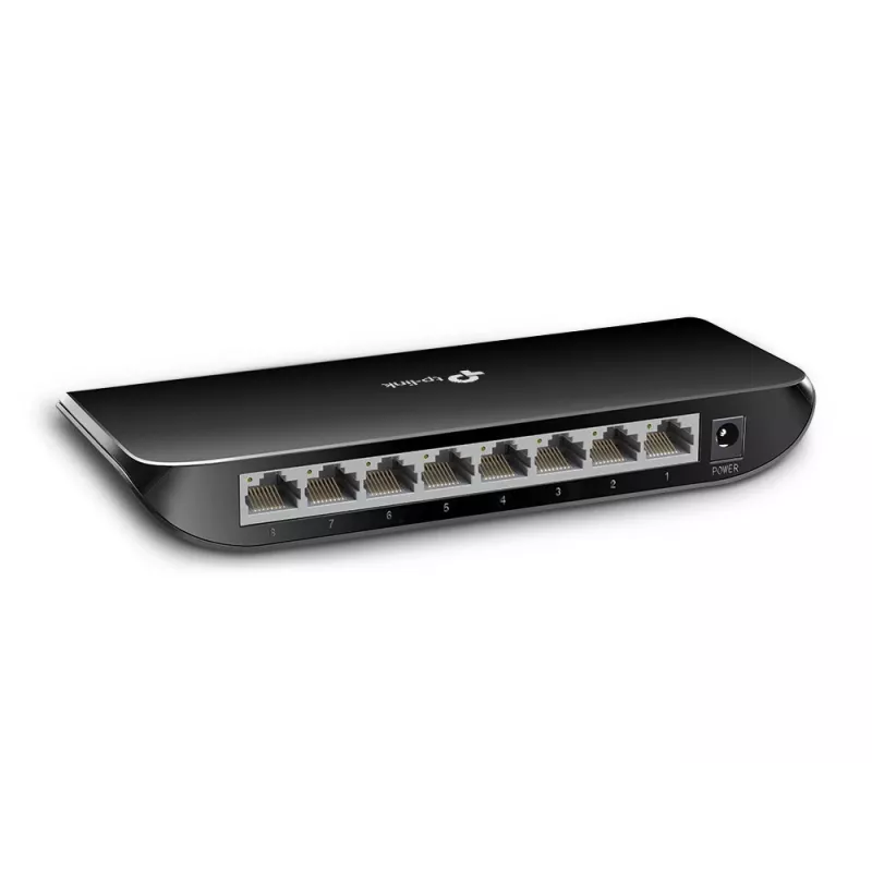 TP-Link switch de red Gigabit de escritorio de 8 puertos, no gestionado, Gigabit Ethernet (10/100/1000), montaje en pared posible