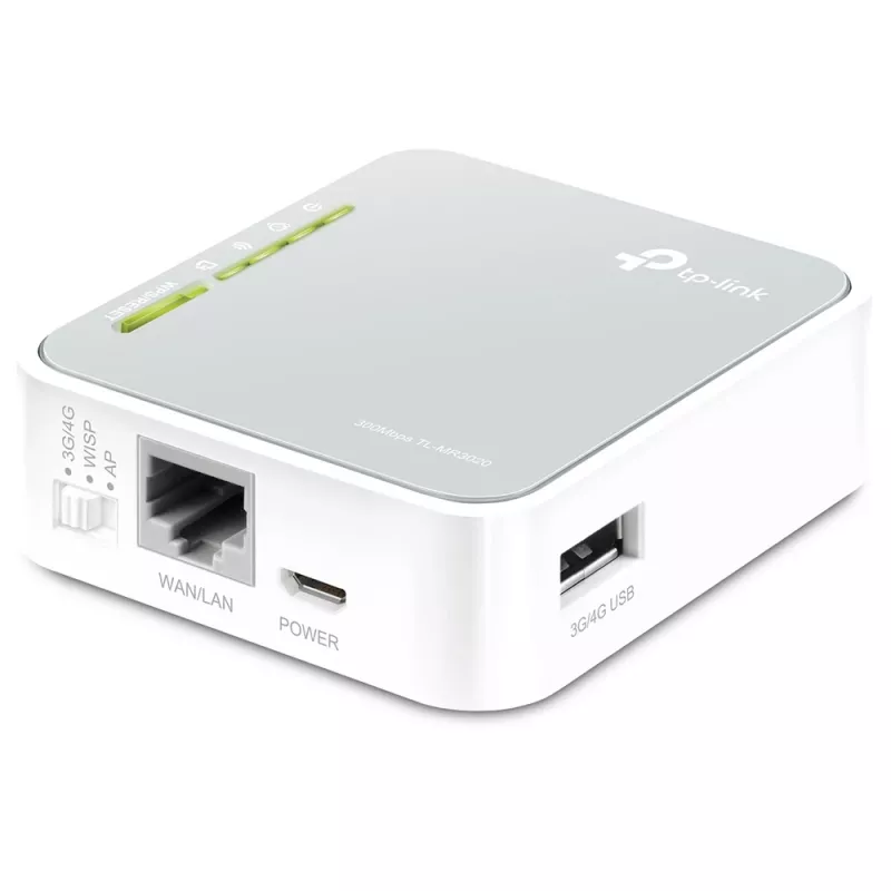 TP-Link Router inalámbrico N 3G/4G portátil, Wi-Fi 4 (802.11n), Single-Band (2,4 GHz), Ethernet LAN, 3G, Gris, Blanco, Router portátil