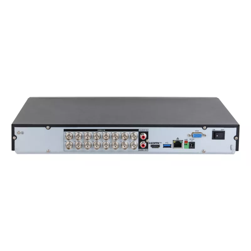 DVR Dahua Technology XVR5216AN-4KL-I3/T – 16 canales 4K (3840x2160), H.264/H.265, 1xRJ45, 1xUSB3.2, 1xUSB2.0, HDD máx. 16 TB, Negro