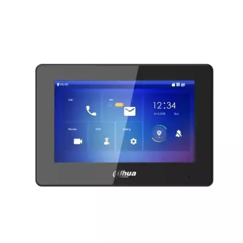 Pantalla Dahua VTH5422HB — Monitor interior, 12V DC, 6 W típico, Ethernet 10/100 Mbit/s, negro