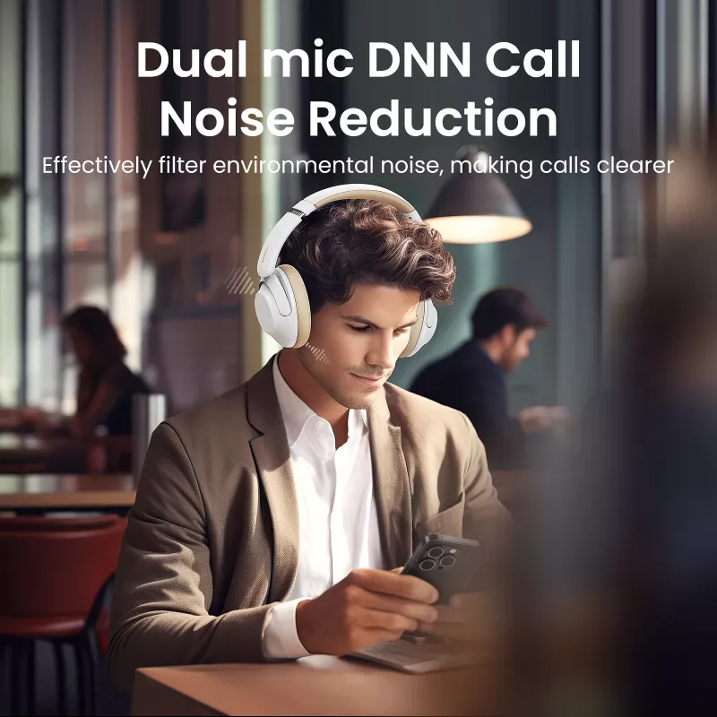 Ugreen HiTune Max5 auricular con cable e inalámbrico diadema llamadas/música Bluetooth blanco