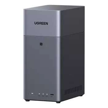 Almacenamiento conectado a la red UGREEN NASync DH2300 — Rockchip A76/A55 2,2 GHz, 4 GB RAM, 2x SATA, 1x GbE, 2x USB 3.2, USB-C, HDMI