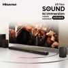 Barra de sonido Hisense AX5140Q 5.1.4 Dolby Atmos, 600 W RMS, subwoofer inalámbrico 280 W, negro